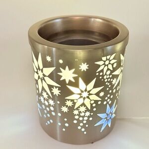 Retired Yankee Candle Scenterpiece MeltCup Warmer Dimensional Star Silver